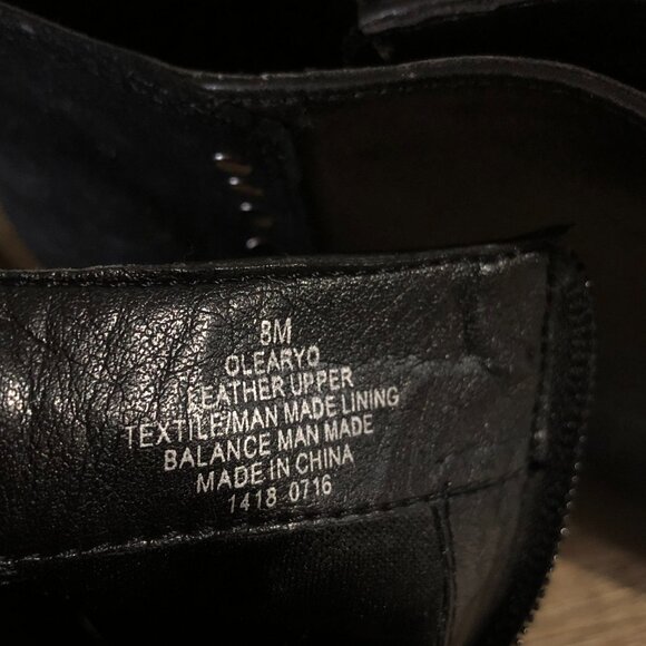 Nine West Womens Size 8 Black Leather Studs Flats Zip Ankle Booties - Picture 11 of 11